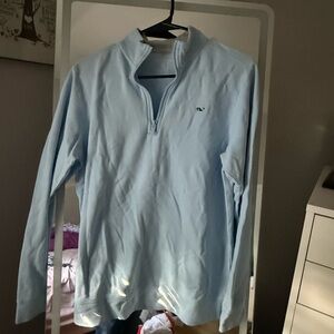 Vineyard Vines Sky Blue Zip-Up Sweater